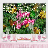 Hawaii Nacht Kokosnuss Feuerzeug Glücklich Geburtstag Hintergrund